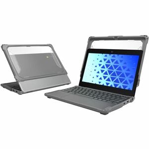 MAXCases Extreme Shell-F3 Rugged Case for Lenovo Chromebook - Clear, Grey - Impact Resistant, Drop Resistant, Pressure Res
