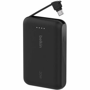 Belkin BoostCharge Power Bank - Black - For Smartphone, Tablet PC, iPad mini, iPad Pro - 2 x Type-C 20W - 10000 mAh - 20 W
