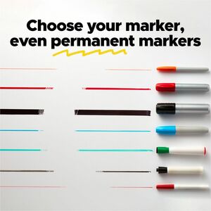 Post-it® Easy Erase Whiteboard Roll, 8'x4' - 48" (4 ft) Width x 96" (8 ft) Height - White Polyester Surface - Rectangle - 