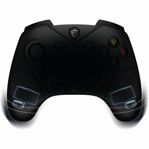 MSI Force GC300 Gaming Pad - Wireless, Cable - Bluetooth - USB - Android, PC, Tablet, Smartphone - 6.56 ft Cable - Black