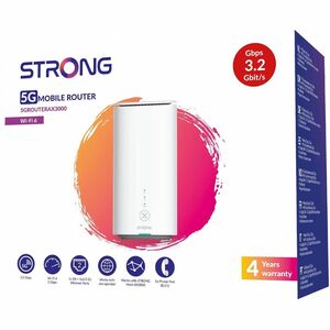 Strong 5G LTE Router Ax3000 - dual band - wifi 6 - 1 porta 2,5 Gigabit - 1 porta 1 Gigabit - 1 porta per Phone - nano sim
