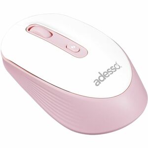Adesso iMouse A30P Wireless Mouse with AI CoPilot Shortcut Button (Pink) - Optical - Wireless - 30 ft - Radio Frequency - 