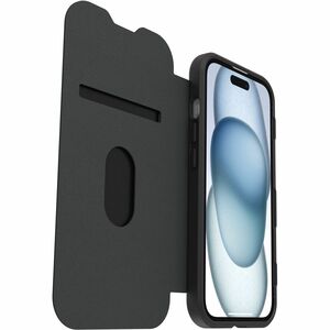 Sacoche de transport OtterBox React - Folio Style Apple iPhone 13, iPhone 14, iPhone 15 Smartphone - Black Crystal (Transp