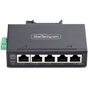 StarTech.com I51G 5 Ports Ethernet Switch - Gigabit Ethernet - 10/100/1000Base-T - New - Black - TAA Compliant - 2 Layer S