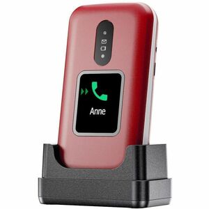 Doro 2880, Clapet, SIM unique, 320 x 240 pixels, Bluetooth, 1000 mAh, Rouge, Blanc