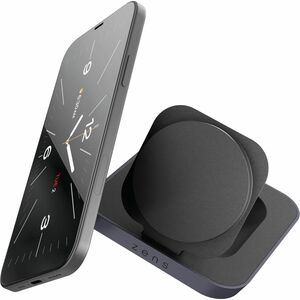 Base d'appoggio Zens Nightstand - Wireless per AirPod, iPhone 12 - Compatibilita carica - Nero