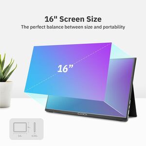 CODi 16" Portable LED Monitor - Black (MO16P-2C) - Plug and Play