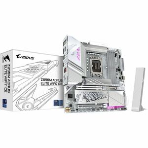 Aorus Ultra Durable Z890M A ELITE WF7 ICE Gaming Desktop Motherboard - Intel Z890 Chipset - Socket LGA-1851 - Micro ATX - 