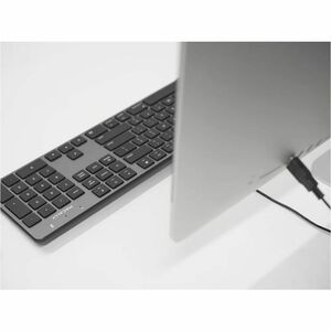 Macally USB Keyboard For Mac (Space Grey) - Cable Connectivity - USB Type A Interface - 104 Key(s) - Mac OS - Computer, No