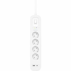 Belkin Connect Überspannungsschutz - 4 x AC-Energieversorgung, 1 x USB Typ A, 1 x USB Typ C - 525 J - 2 m - Wandmontierbar