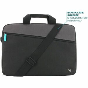 MOBILIS TheOne Essential Carrying Case (Briefcase) for 27.9 cm (11") to 35.6 cm (14") Travel - Black, Grey - 600D Polyeste