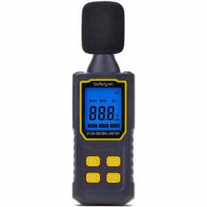 StarTech.com Sonomètre Numérique avec Grand Écran LCD, Lecteur de Niveau de Bruit/Décibel pour Bureau, Moniteur Audio, Gam