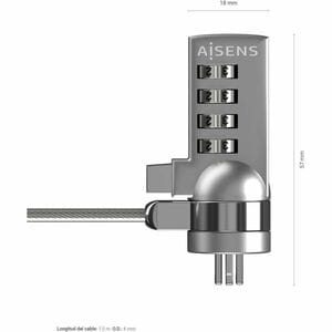 SECURITY CABLE COMBINATION COMPUTER MONITOR LAPTOP 1.5M
