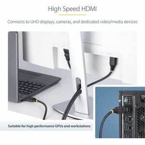 StarTech.com 30.48 cm HDMI A/V Cable - 1 - Cable for Audio/Video Device, TV, Workstation - First End: 1 x HDMI 2.0 Digital