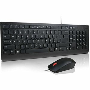 Lenovo Essential Tastatur & Maus - Französisch, Deutsch, Schweizerisch - Tastatur, Kabel USB Typ-A, Membran, Schwarz - Mau