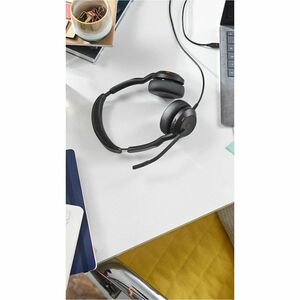 Casque Jabra Evolve2 50 - Câblé / Sans fil - Design Supra-auriculaire, Sur tête - Stéréo - Certification Microsoft Teams -