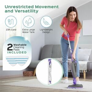 Turonic ST3 10-in-1 Steam Mop - 1500W Floor Steamer with Detachable Handle - 110°C Steam, 25-Min Runtime, Handheld Cleaner