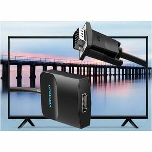 Vention ACN A/V Adapter - 1 x 15 pin HD-15 VGA - Male - 1 x HDMI Digital Audio/Video - Female, 1 x Mini-Phone audio - Fema