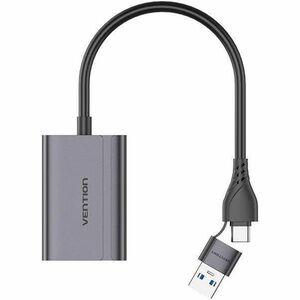 Vention ACY A/V Adapter - 1 x USB Type C - Male, 1 x USB Type C - Female, 1 x USB Type A - Male - 1 x HDMI Digital Audio/V
