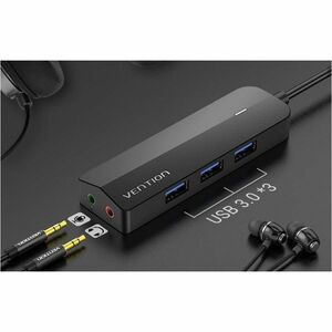 Vention USB Hub - USB 2.0 - 640 MB/s - Headset, Microphone, Hard Drive, Desktop, Portable Speaker, Flash Drive - Portable 