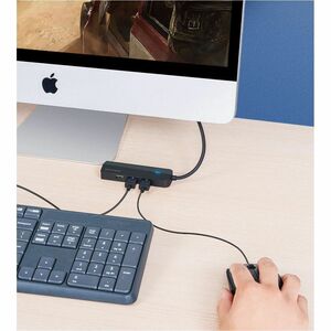 Vention TGOBB USB/Ethernet Combo Hub - USB 2.0 Type C - 60 MB/s - Notebook, Smartphone, Tablet, Keyboard, Mouse, Hard Driv