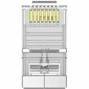 Vention IDA Network Connector - 10 - 1 x RJ-45 Network - Male - Shielding - Transparent, Silver