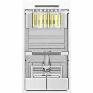 Vention IDA Network Connector - 50 - 1 x RJ-45 Network - Male - Shielding - Silver, Transparent