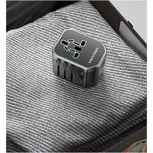 Vention FJC 1.84 kW AC Adapter - Box - Universal Adapter - 1 USB - 2 USB Type-C - 120 V AC, 230 V AC Input - 5 V DC, 9 V D