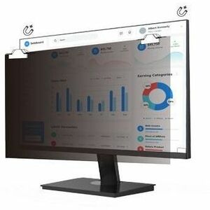 V7 ScreenSentry PS23W9AM Anti-glare Privacy Screen Filter - TAA Compliant - For 58.4 cm (23") Widescreen LCD Monitor, Note