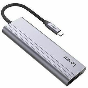 Lexar H31 USB Type C Docking Station for Monitor, Notebook, Smartphone, Workstation - Charging Capability - Memory Card Re