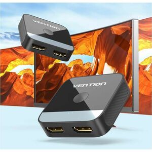 Vention AKOB0 Audio/Video Switchbox - Cable - 1920 x 1080 - 4K, 2K - Set-top Box, Display, Gaming Console, Projector, TV -