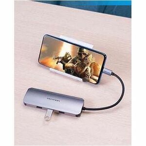 Vention USB Type C Docking Station for Smartphone, Flash Drive, Printer - Charging Capability - Memory Card Reader - SD - 