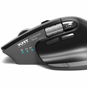 Port Connect Ultimate Mouse - Bluetooth/Radio Frequency - USB Type A, USB Type C - Optical - 6 Button(s) - 6 Programmable 