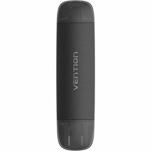 Vention CLKB0 2 Slot(s) Flash Reader - USB 3.0 Type A, USB 3.0 Type C - External - 1 - 640 MB/s - SDHC, SDXC, microSDHC, S
