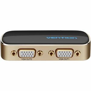 Vention DBABF Signal Splitter for Projector - Acrylonitrile Butadiene Styrene (ABS), Aluminium Alloy - Black - 1920 x 1080
