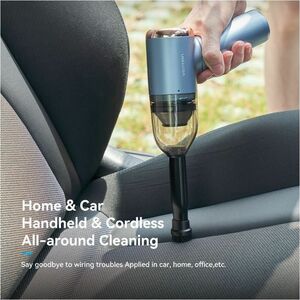 Vention KRA Cordless Portable Vacuum Cleaner - Black, Blue - 100 mL Dust Capacity - Nozzle, Upholstery Nozzle, Brush Tool 