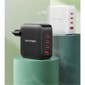 Vention FEI 140 W AC Adapter - Box - Universal Adapter - 1 USB - 3 USB Type-C - For Tablet PC, Notebook, Smartphone, Gamin