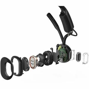 Shokz OpenMeet Wireless Open-ear, Over-the-head, On-ear, Over-the-ear Stereo Earset - Black - Binaural - Open - 3000 cm - 