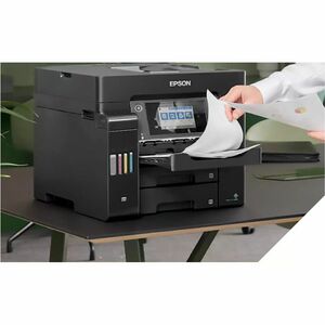 Epson ET-5855 Wired & Wireless EcoTank Inkjet Multifunction Printer - Colour - Black - Copier/Fax/Printer/Scanner - 32 ppm