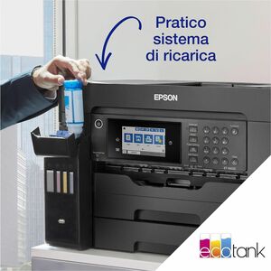 Epson ET-16655 Wired & Wireless EcoTank Inkjet Multifunction Printer - Colour - Black - Copier/Fax/Printer/Scanner - 32 pp