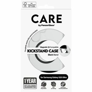 CARE Case for Samsung Galaxy S25 Ultra Smartphone - Transparent, Black - Drop Resistant, Scratch Resistant, Yellowing Resi