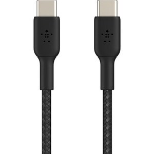 BOOSTCHARG Braided USB-C to C Cable 2 Meter SnC Up to 60W Black