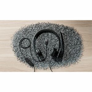 Logitech H570E Wired Over-the-head Stereo Headset - Black - Microsoft Teams Certification - Binaural - Supra-aural - 20 Hz