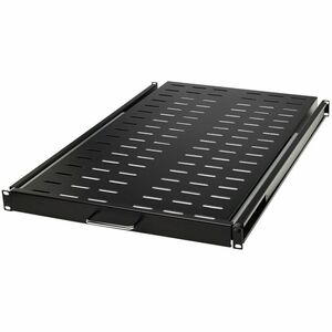 Tripp Lite series SmartRack SRSHELF4PSLVENT 1U Rack-mountable Rack Shelf for Data Center, Server, LAN Switch - Black Powde