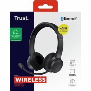 Trust Ayda Kabel/Kabellos Kopfbügel, Auf den Ohren Stereo Headset - Schwarz - Binaural - Ohraufliegend - 20 Hz bis 20 kHz 