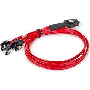 Rocstor 50cm Serial Attached SCSI SAS Cable - SFF-8087 to 4x Latching SATA - 1.63 ft Mini-SAS/SATA Data Transfer Cable for