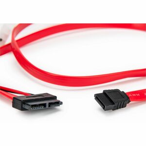 Rocstor 36in Slimline SATA to SATA w/ LP4 Adapter - 3 ft LP4/SATA Data Transfer Cable for Motherboard, Optical Drive, Comp