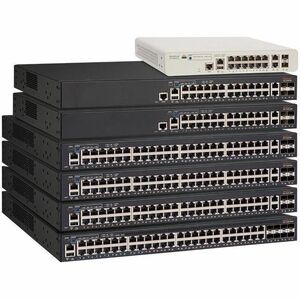 ICX7150 switch 24x10/100/1000Mbps PoE+ ports 2x1 GbE RJ45 uplink-ports 4x10 GbE SFP+ stacking uplink-ports 370W PoE budget