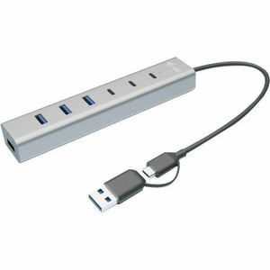 i-tec USB Hub - USB Type C - 640 MB/s - Notebook, Tablet, Keyboard, Mouse, Flash Drive - 8 Total USB Port(s) - PC