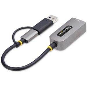 StarTech.com Gigabit Ethernet Adapter for Notebook, Desktop Computer - 10/100/1000Base-T - Portable - Grey - USB 3.2 (Gen 